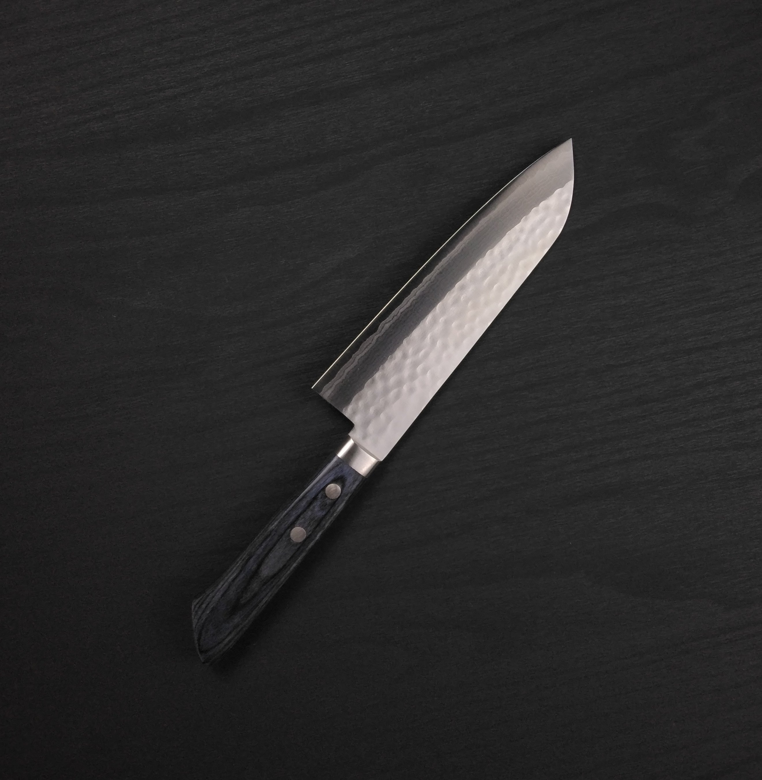 刻流 VG10ダマスカス 三徳165 ブルー