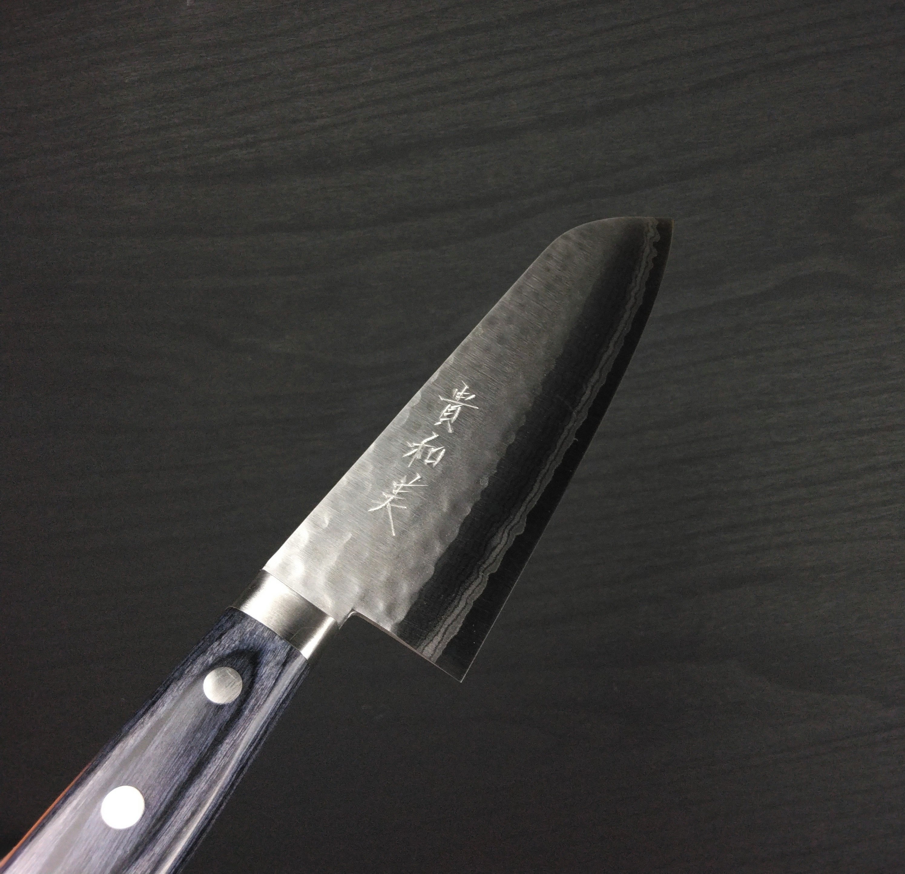 刻流　VG10ダマスカス　三徳165　ブルー