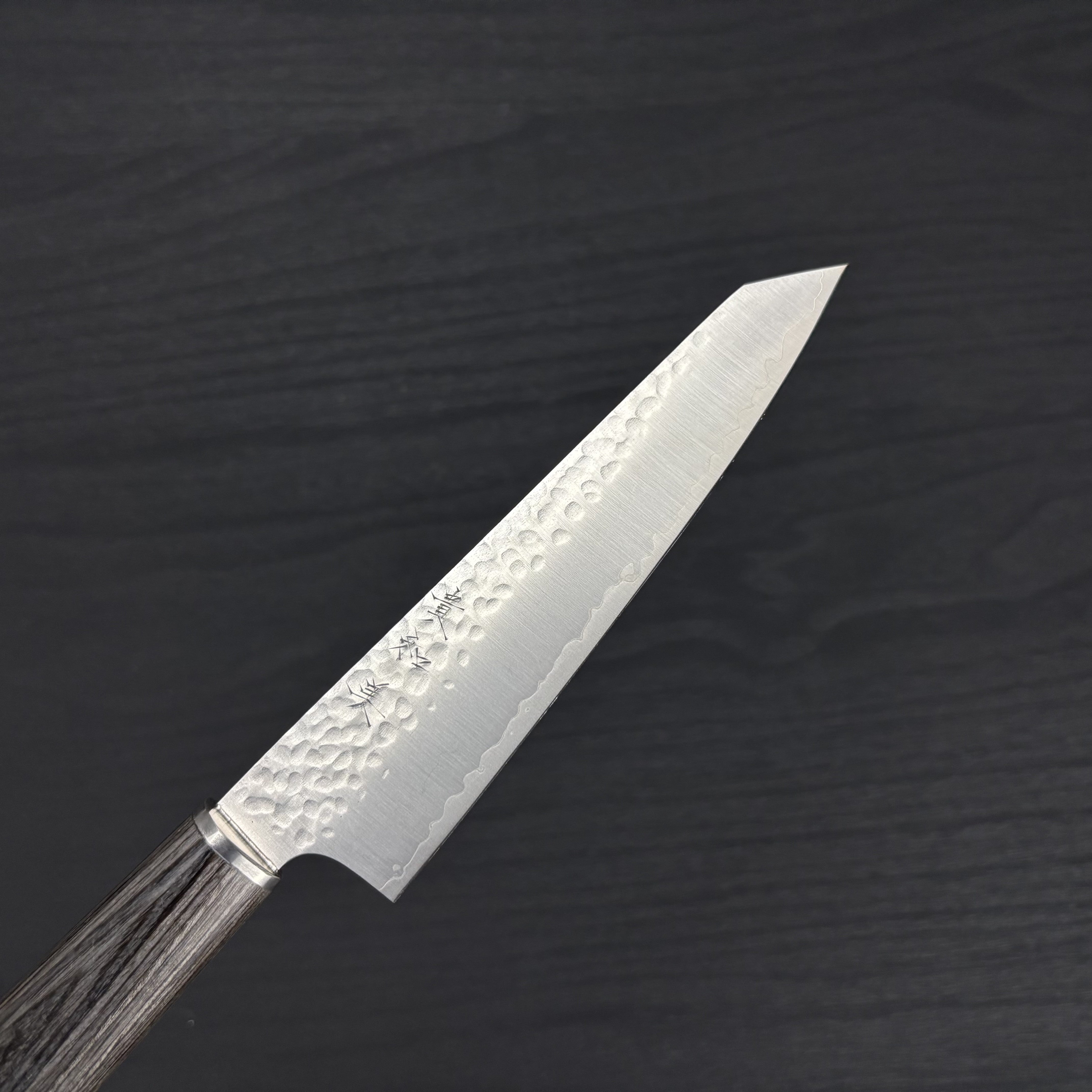 文化包丁(小) VG10 槌目 150mm 両栗型グレイ柄